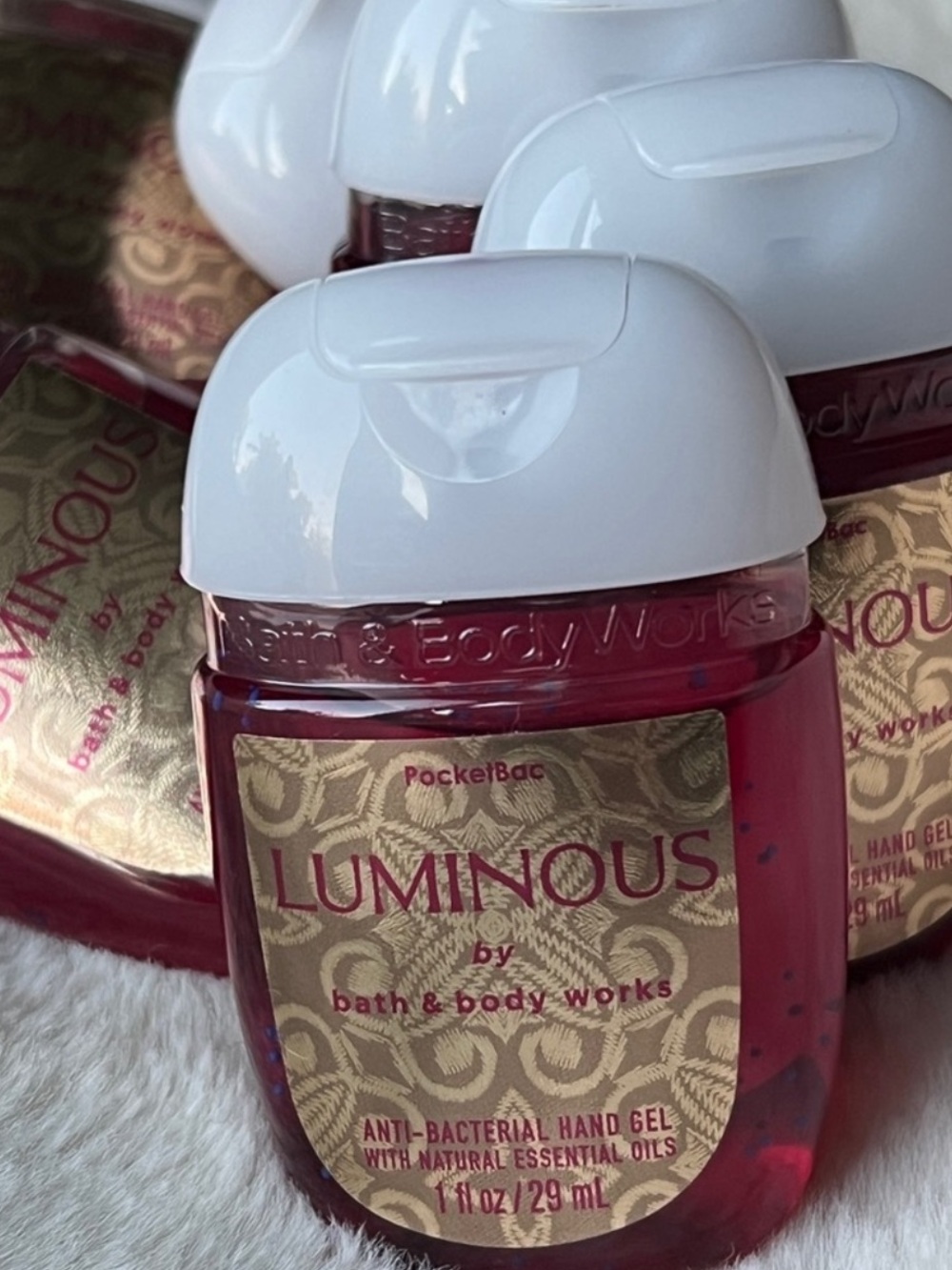 🆕 6 Luminous Bath & Body PocketBac Hand Sanitizer Gel On the Go Travel SET NEW